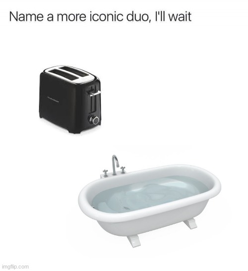 Name a more iconic duo, I'll wait | image tagged in name a more iconic duo i'll wait | made w/ Imgflip meme maker