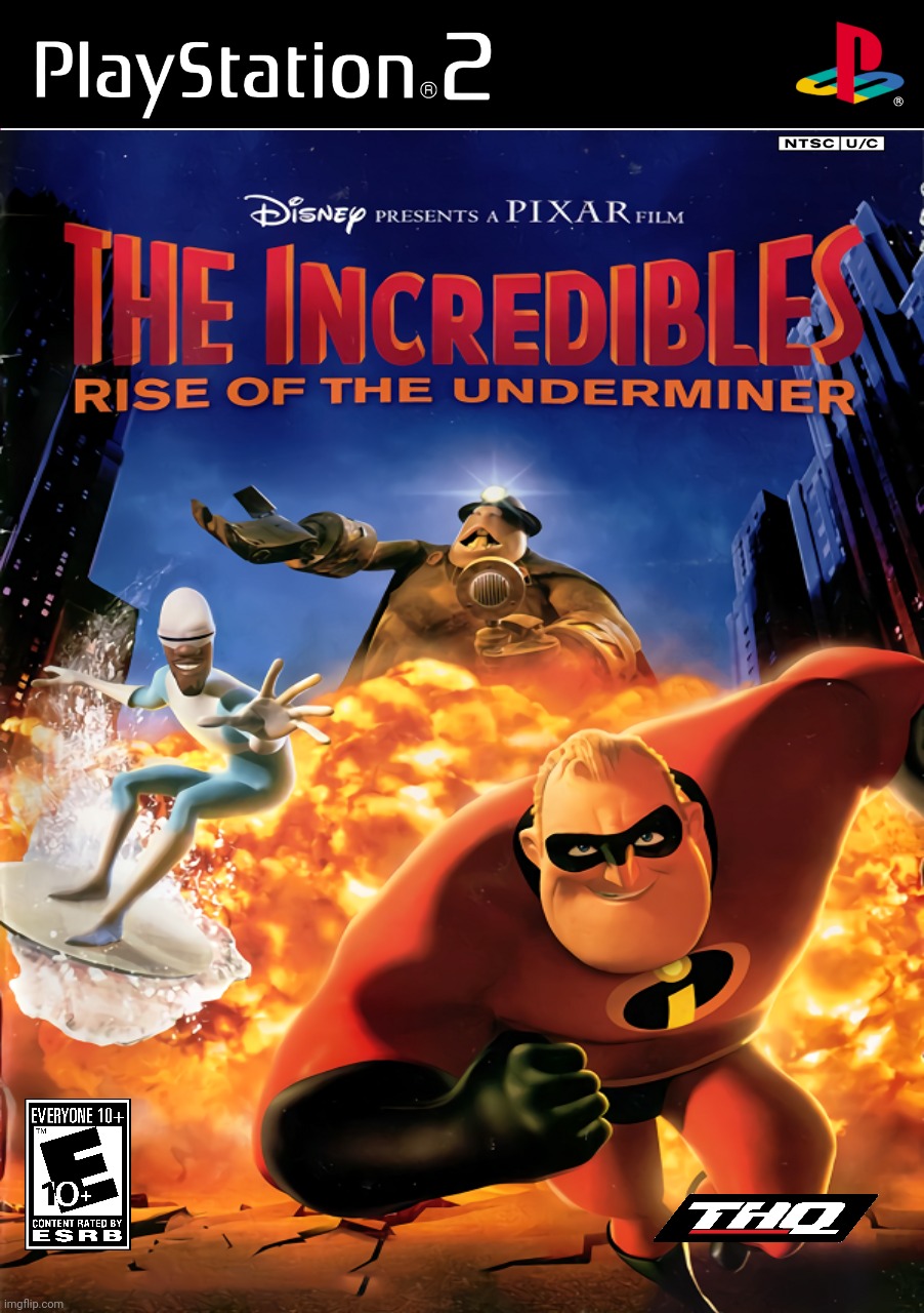 The Incredibles Rise Of The Underminer PS2 | image tagged in blank white template | made w/ Imgflip meme maker