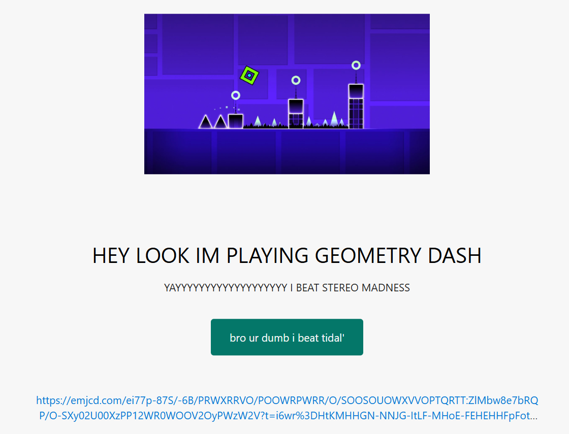 Why is this website playing Geometry Dash??? Blank Meme Template