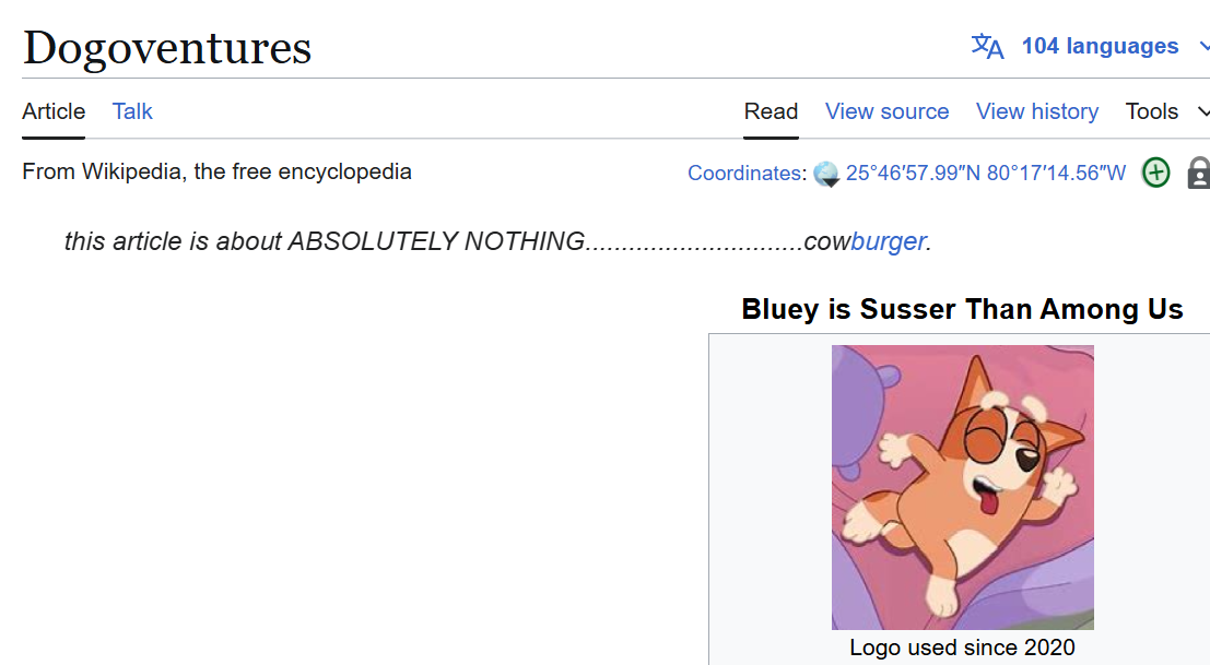 Wikipedia at its funniest Blank Meme Template