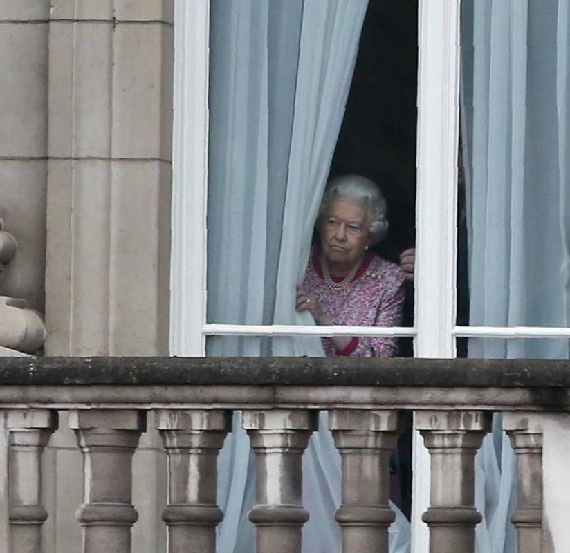 Queen Hiding Blank Meme Template