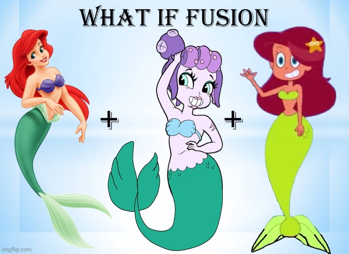 What if Ariel + Cala Maria + Marina | image tagged in what if this character fuses 2,cala maria,marina,ariel,mermaid,mermaids | made w/ Imgflip meme maker