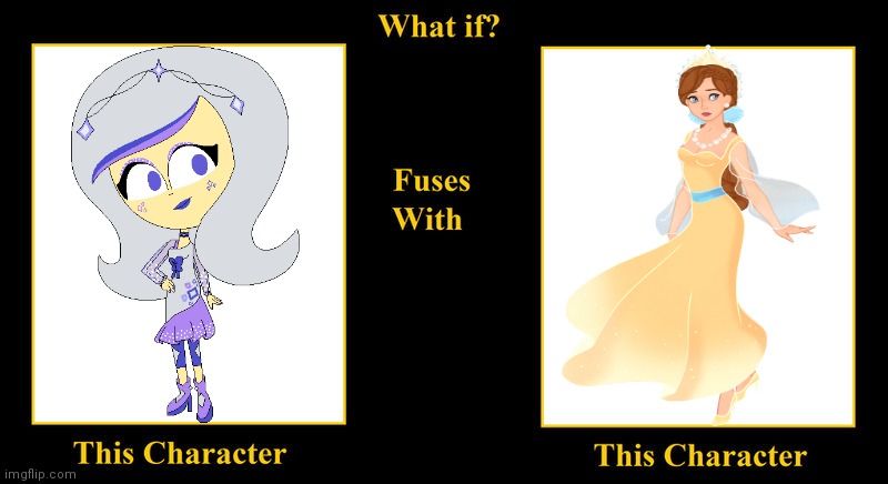 What if Luna OC Fuses With Anastasia | image tagged in blank fusion meme,star darlings,oc,luna,anastasia,anya | made w/ Imgflip meme maker