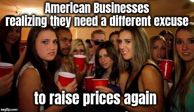 Cooperation , try it Democrats | American Businesses realizing they need a different excuse; to raise prices again | image tagged in maga,communication,cooperation,diplomacy,how government works | made w/ Imgflip meme maker