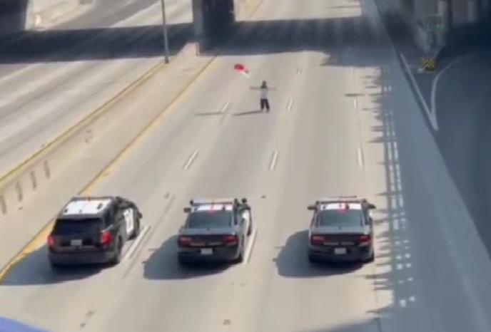 101 Freeway Thru DTLA 2025 Blank Meme Template