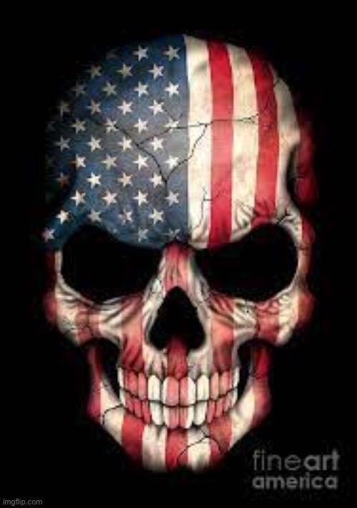 American skull | image tagged in american skull | made w/ Imgflip meme maker