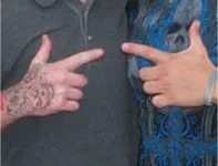 gang sign Blank Meme Template