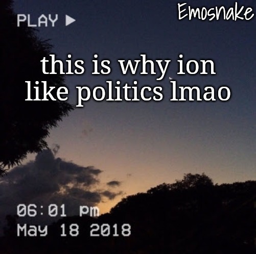 Emosnake's dreamy temp | this is why ion like politics lmao | image tagged in emosnake's dreamy temp | made w/ Imgflip meme maker