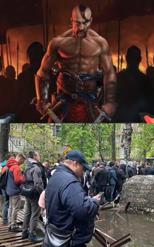 Ukrainian Cossack | image tagged in expectation vs reality,wars,ukraine,soldier | made w/ Imgflip meme maker