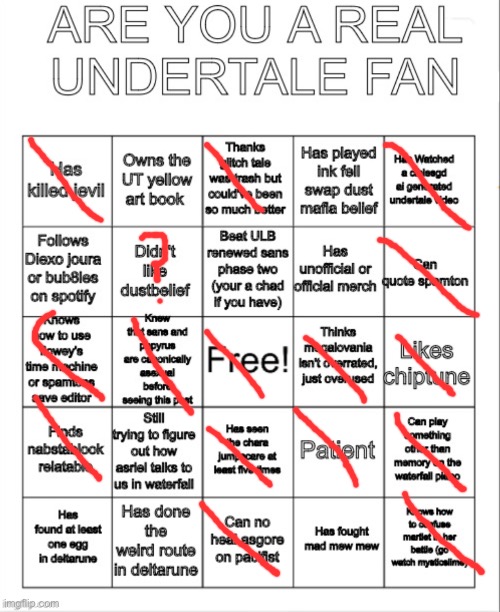 Guess who’s back. Back again. Boys, I’m back. Tell a friend. | image tagged in undertale bingo | made w/ Imgflip meme maker