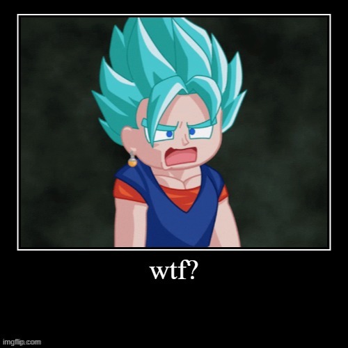 Vegito wtf? | image tagged in vegito wtf | made w/ Imgflip meme maker