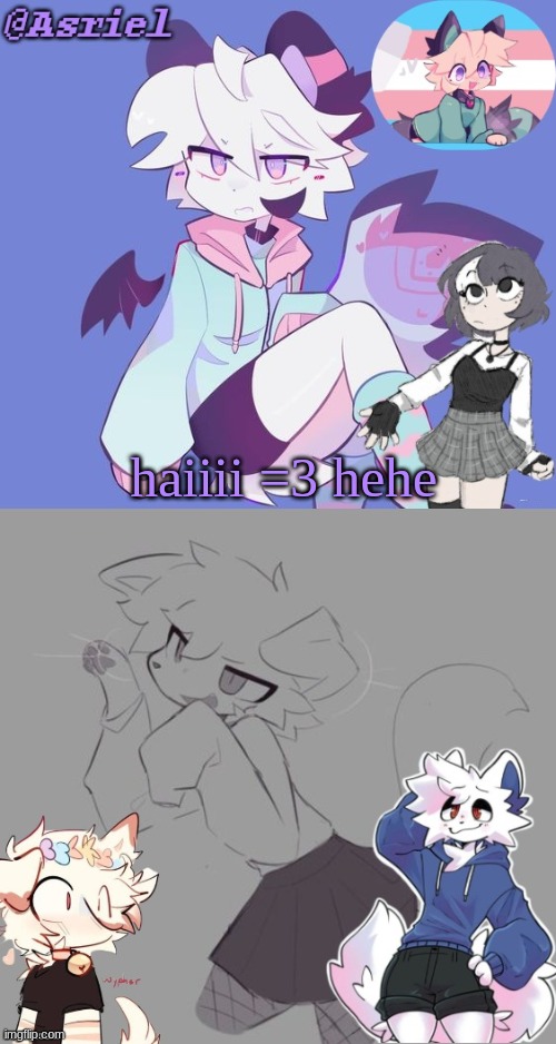 <3 | haiiii =3 hehe | image tagged in ragebait template | made w/ Imgflip meme maker