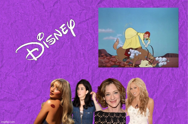 Disney Girls' Reaction to Slue Foot Sue | image tagged in generic purple background,disney,girls,horse,reaction,cowboy | made w/ Imgflip meme maker