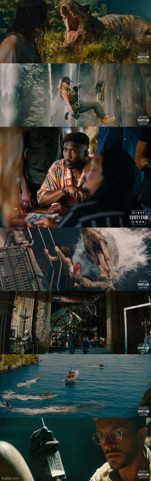 First look of 7 images from Jurassic World Rebirth.mp3 | image tagged in jurassic park,jurassic world,jurassic park/world | made w/ Imgflip meme maker