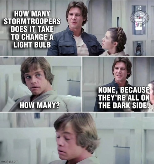 Han's Dad Joke | image tagged in star wars,dad joke | made w/ Imgflip meme maker