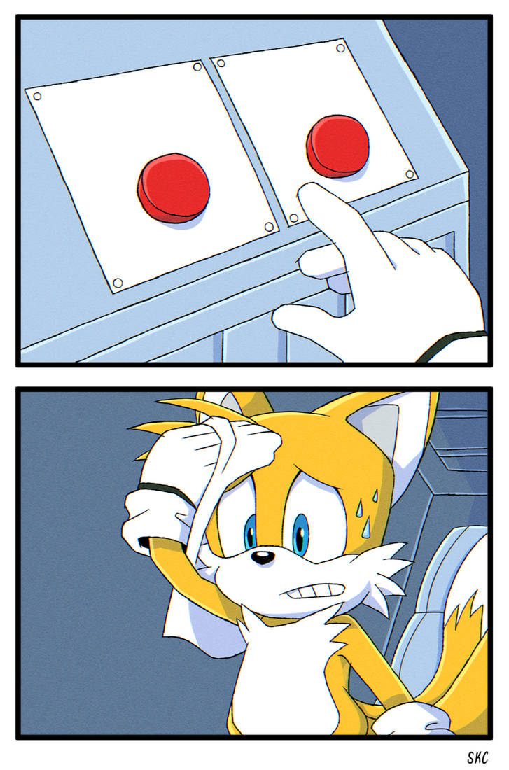 Tails button press(not my art) Blank Meme Template