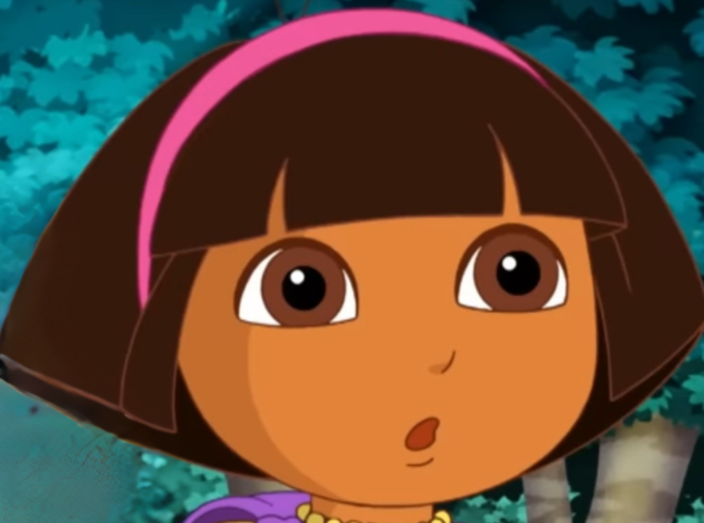 Surprised Faced Dora Blank Meme Template