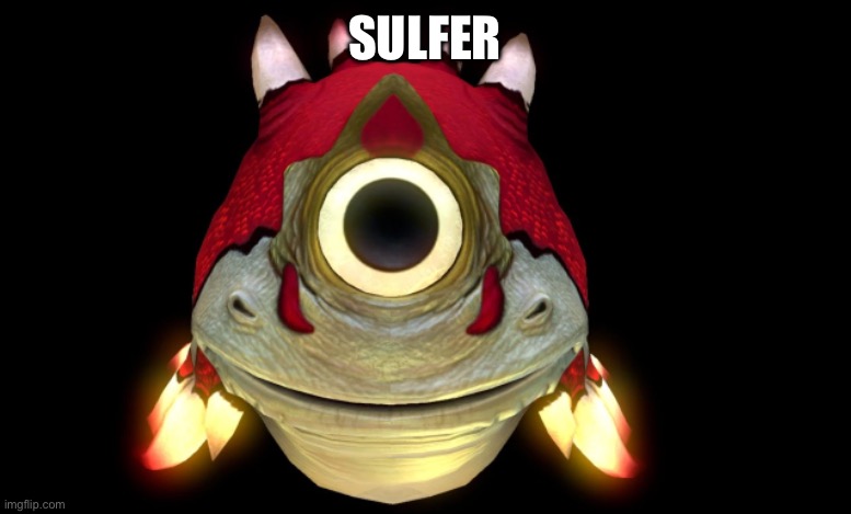 Sulfer | SULFER | image tagged in crash fish subnautica | made w/ Imgflip meme maker