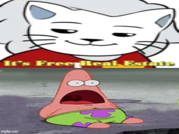 Patrick Star watches August the Merlion's USA commercial on TV | made w/ Imgflip meme maker