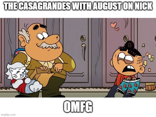 What if August the Merlion featured on the Casagrandes? | THE CASAGRANDES WITH AUGUST ON NICK; OMFG | image tagged in nicktoons | made w/ Imgflip meme maker