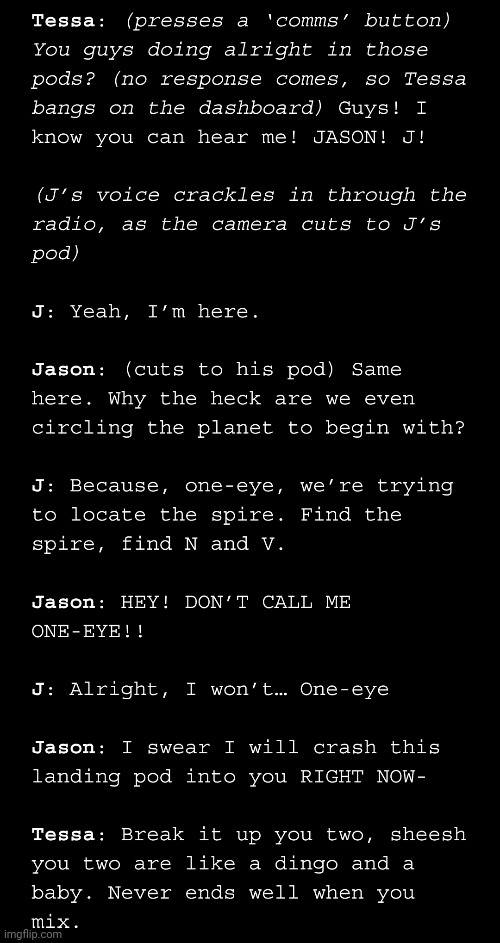 Just a silly lil bit of script for a Murder Drones AU/crossover I'm cooking up | made w/ Imgflip meme maker