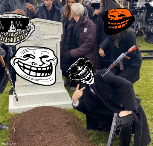 Troll | image tagged in grant gustin over grave | made w/ Imgflip meme maker