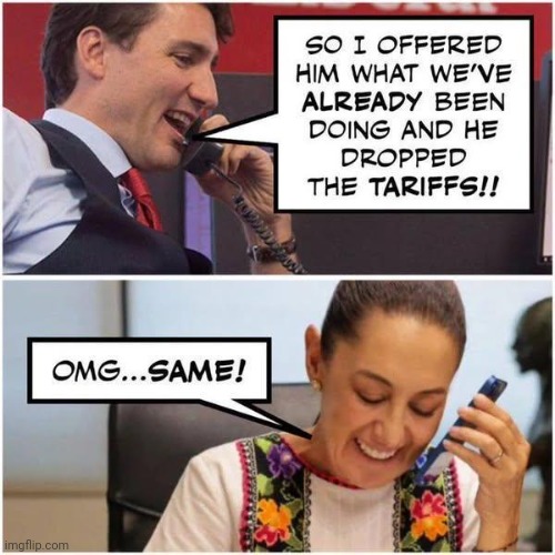 Lol the same thing for years | image tagged in canada,mexico,tariffs | made w/ Imgflip meme maker