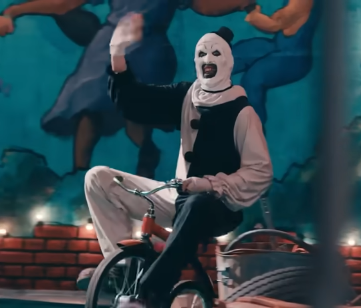 Art the Clown on a tricycle Blank Meme Template