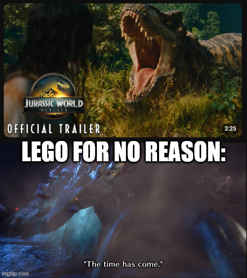 climbing gaismagorm | LEGO FOR NO REASON: | image tagged in climbing gaismagorm,jurassic world | made w/ Imgflip meme maker