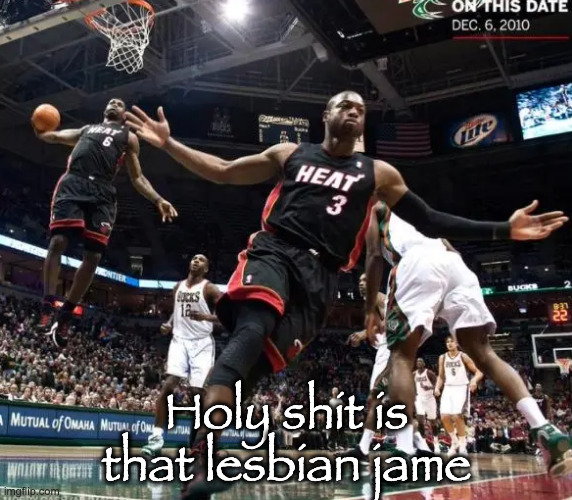 Lebanon jay | Holy shit is that lesbian jame | image tagged in ballin reference template | made w/ Imgflip meme maker