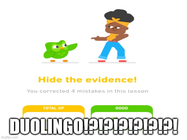 I cooked | DUOLINGO!?!?!?!?!?!?! | image tagged in duolingo,rip | made w/ Imgflip meme maker