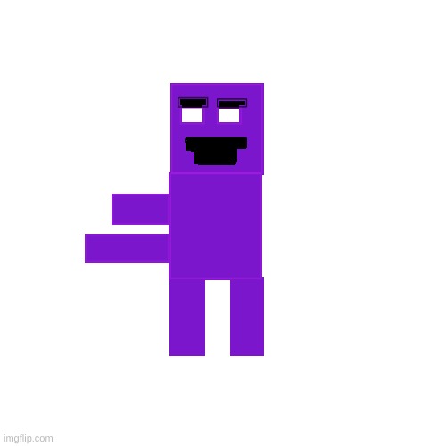 purple guy block version | image tagged in fnaf,art | made w/ Imgflip meme maker