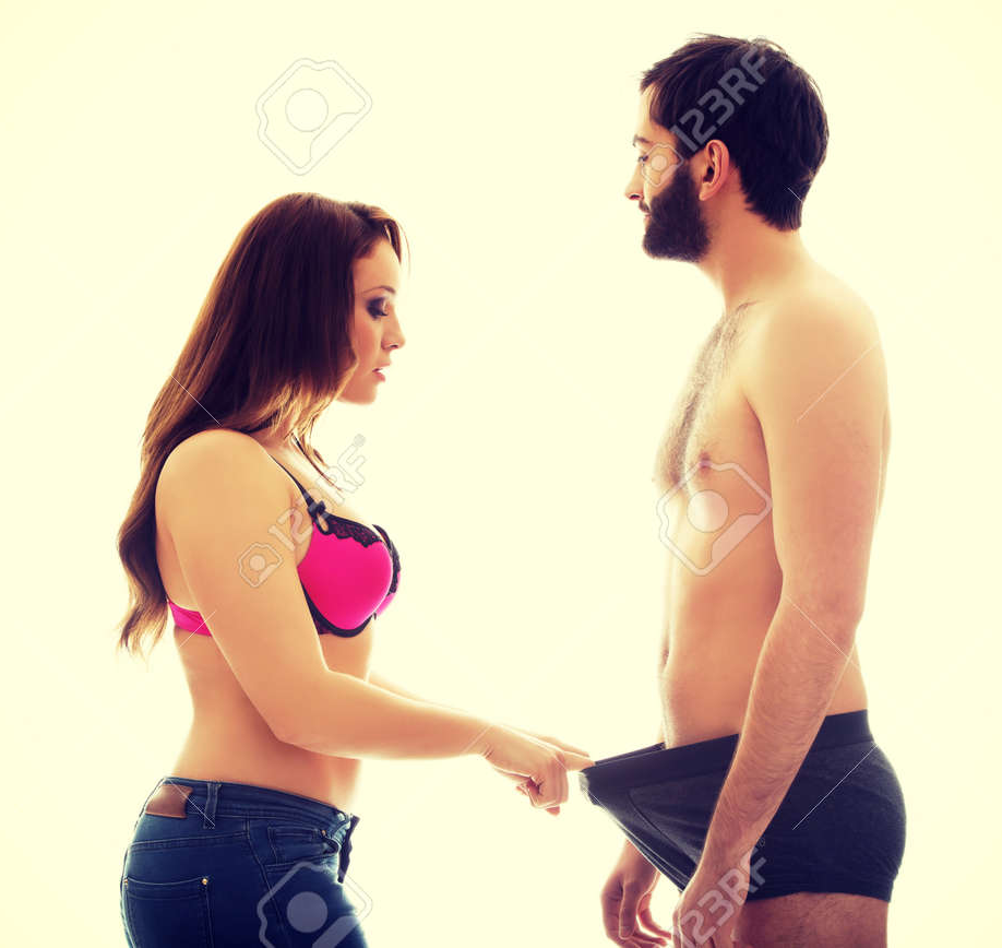 Woman looks in underwear Blank Meme Template