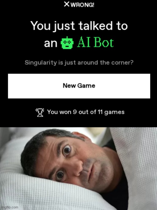 I'm liking this game. | image tagged in unsettled man | made w/ Imgflip meme maker