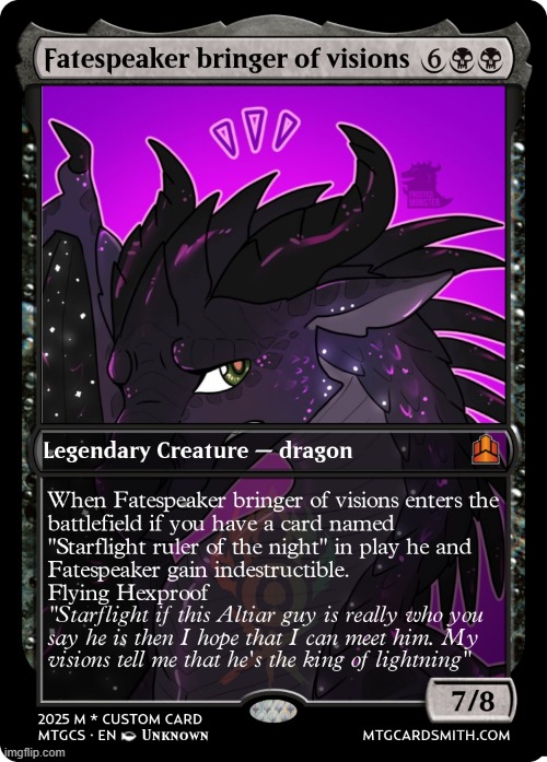 one of the many cards in my set | image tagged in magic the gathering,wings of fire | made w/ Imgflip meme maker