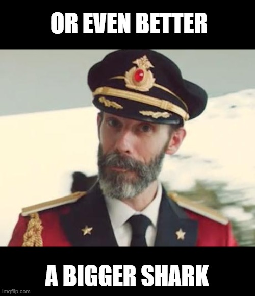 Captain Obvious | OR EVEN BETTER A BIGGER SHARK | image tagged in captain obvious | made w/ Imgflip meme maker