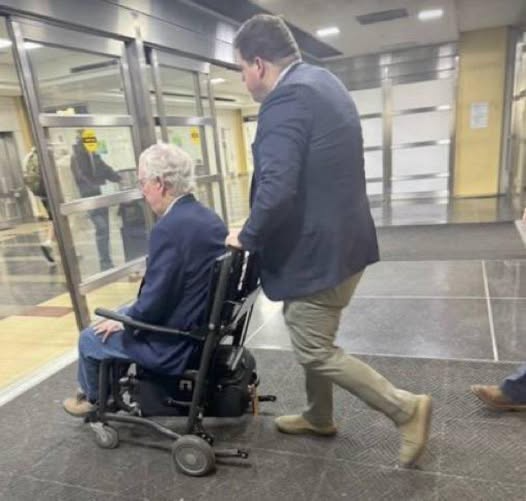 McConnell Wheeled out of the Senate Blank Meme Template
