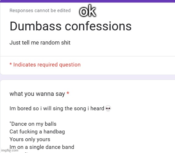 ok | made w/ Imgflip meme maker