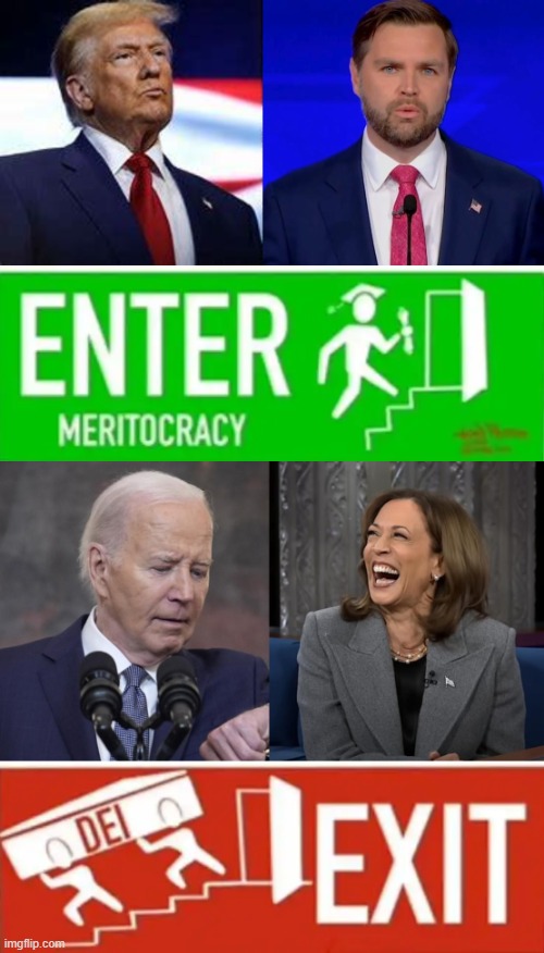 Happiness often sneaks in through a door you didn't know you left open.  John Barrymore | image tagged in donald trump,jd vance,joe biden,kamala harris,out with the old,in with the new | made w/ Imgflip meme maker