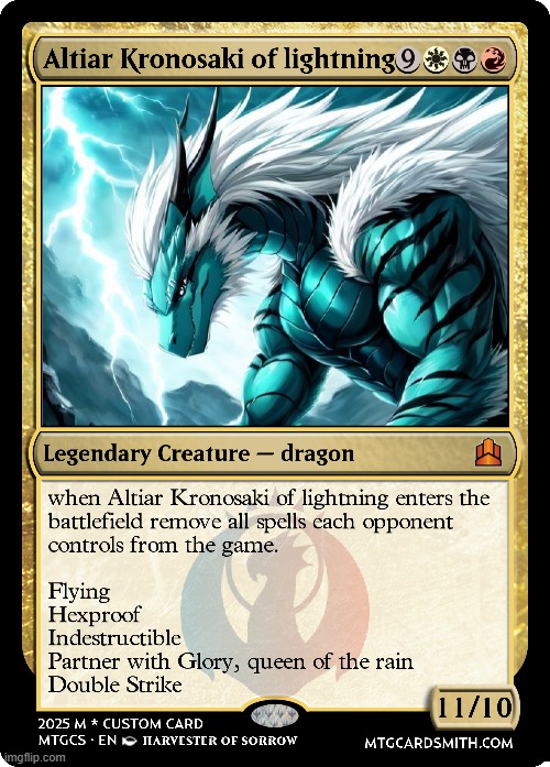 the main commander in my MTG set (my OC) | image tagged in wings of fire,magic the gathering,ocs | made w/ Imgflip meme maker