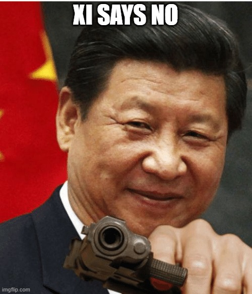 Xi Jinping | XI SAYS NO | image tagged in xi jinping | made w/ Imgflip meme maker