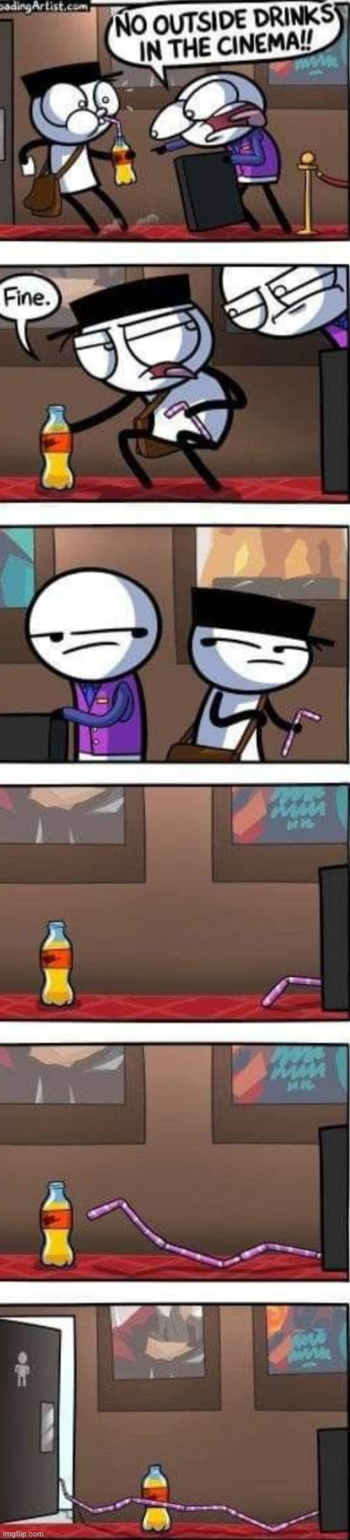 bro got the drink he really wanted | image tagged in loading artist,comics/cartoons,funny,dark humor,straws,bathroom | made w/ Imgflip meme maker