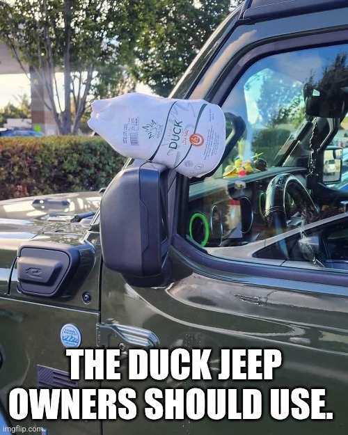 THE DUCK JEEP OWNERS SHOULD USE. | made w/ Imgflip meme maker