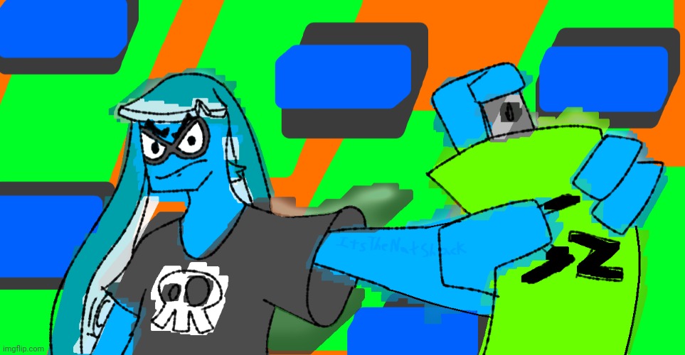 Skatez squidzy | image tagged in skatez squidzy | made w/ Imgflip meme maker