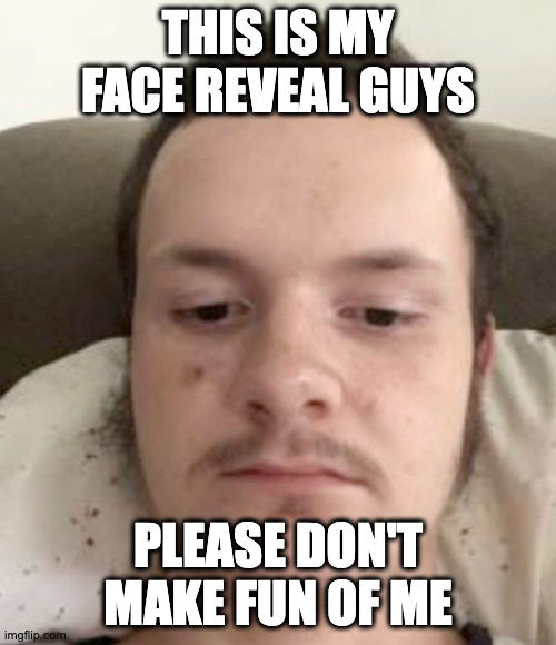 THIS IS MY FACE REVEAL GUYS; PLEASE DON'T MAKE FUN OF ME | made w/ Imgflip meme maker