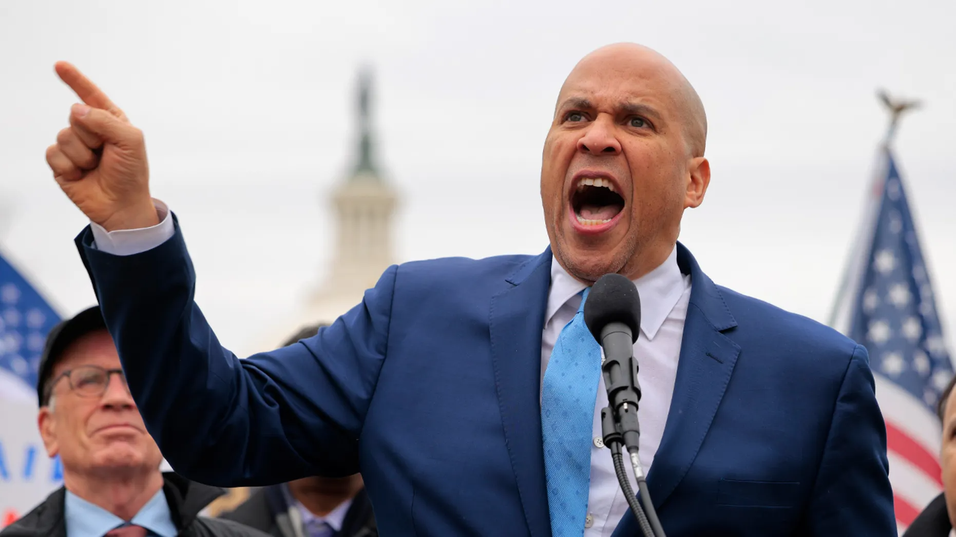 Cory Booker Spartan Meltdown Blank Meme Template