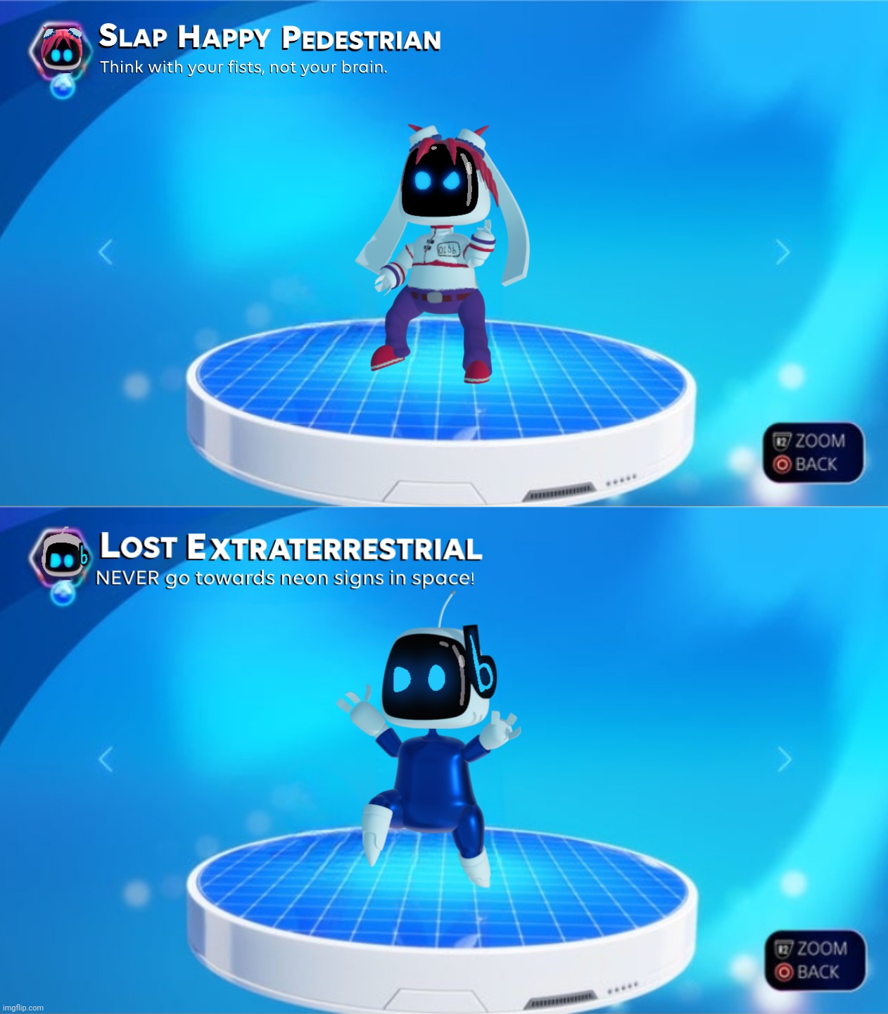 Me casually bringing justice to PS1 games who haven't had an astrobot cameo yet | made w/ Imgflip meme maker