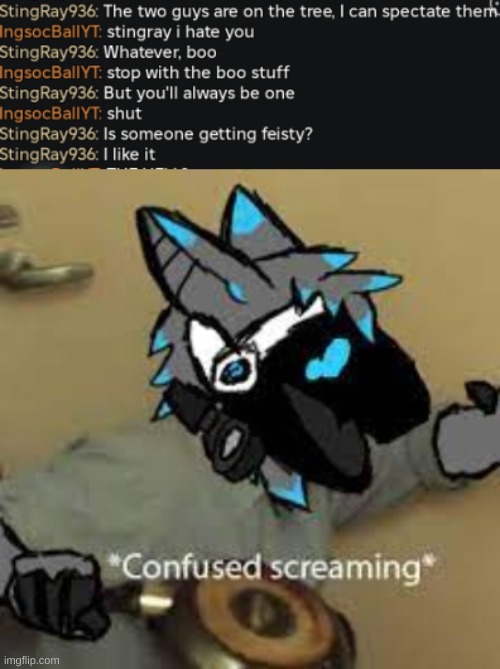 AYO WTF | image tagged in protogen confused screaming,hide and seek extreme | made w/ Imgflip meme maker