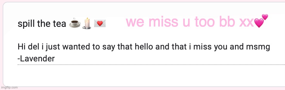 we miss u too bb xx💕 | made w/ Imgflip meme maker