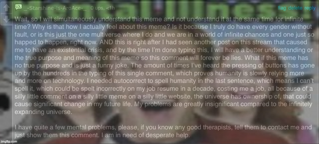 tl;dr lgbtq stream user spazzing out over being "pangender" | made w/ Imgflip meme maker